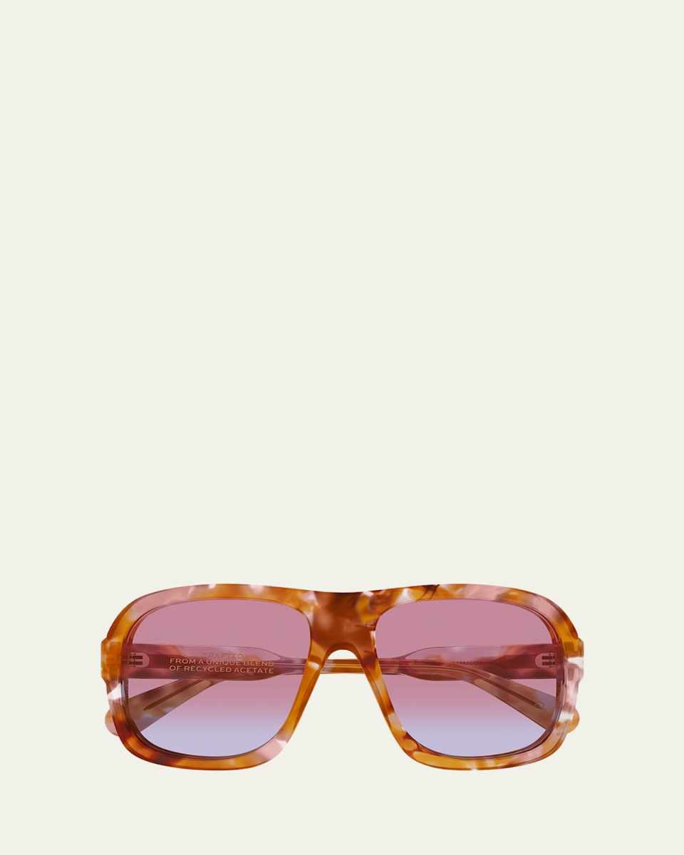 Gayia Acetate Semi-Shield Sunglasses